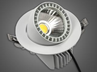 Downlight LED 12W podtynkowy, obrotowy RUSH - b. dzienna
