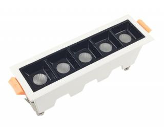 Lampa liniowa LED 10W K/G biało-czarna - ciepła