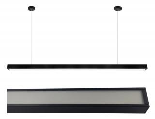 Lampa liniowa LED 120cm 40W zwieszana czarna - ciepła