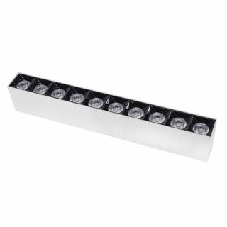 Lampa liniowa LED 30W natynkowa biało-czarna - ciepła