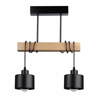 Lampa wisząca belka 2xE27 Elena czarna