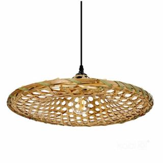 Lampa wisząca Boho Braga 1xE27 ze splecionego bambusa