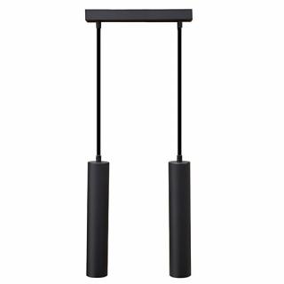 Lampa wisząca podwójna KARADON 2xGU10 listwa czarna