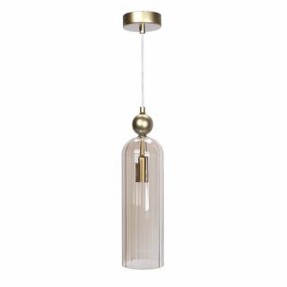 Lampa wisząca szklana Regina 1xE14 złota