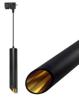 Lampa wisząca szynowa 1-fazowa 30cm czarno-złota
