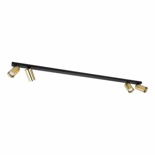 Lampa ze złotymi reflektorami Hero 4xGU10 czarna