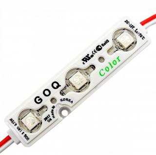 Moduł LED GOQ Samsung 12V 0,72W 3xSMD5252 IP68  - zielona