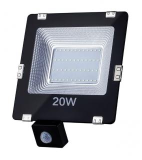Naświetlacz LED CZUJNIK PIR 20W 1400lm IP65 - b. dzienna