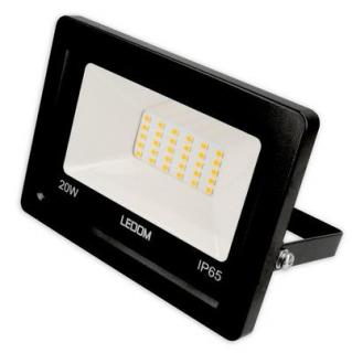 Naświetlacz LED LEDOM 20W 1600lm czarny barwa neutralna