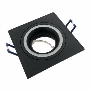 Oprawa halogenowa GU10 kwadrat Ring aluminiowa czarna