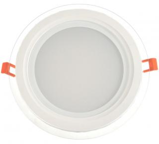 Panel LED 18W okrągły szklany - barwa ciepła