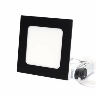 Panel LED 6W czarny wpuszczany kwadrat Black 6000K