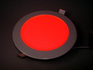 Panel LED okrągły 12W 230V fi 170mm - czerwony