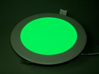 Panel LED okrągły 12W 230V fi 170mm - zielony