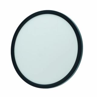 Panel LED okrągły czarny 24W natynkowy 4000K z czujnikiem ruchu