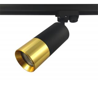 Reflektor szynowy 1-fazowy GU10 60x140mm czarno-złoty