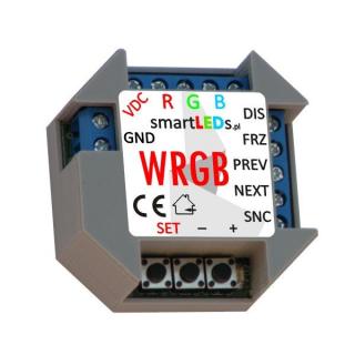 Sterownik programowalny LED 12V-24V WRGB podtynkowy