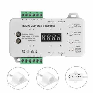Sterownik schodowy LED RGBW Smart z czujnikami ruchu i zmierzchu