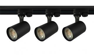 Szyna 1,5m plus 3x reflektor LED GU10 55x80mm czarny