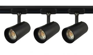 Szyna 1,5m plus 3x reflektor LED GU10 60x115mm czarny