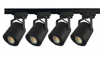 Szyna 1,5m plus 4x reflektor LED GU10 80x84mm czarny