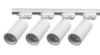 Szyna 1m plus 4x reflektor LED GU10 60x144mm biały