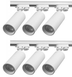 Szyna 2m plus 6x reflektor LED GU10 60x144mm biały