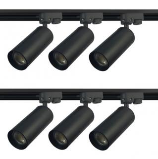 Szyna 2m plus 6x reflektor LED GU10 60x144mm czarny