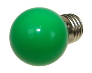 Żarówka LED E27 1W G45 - zielona