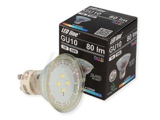 Żarówka LED line GU10 1W 230V biała zimna 6000K