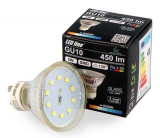 Żarówka LED line GU10 5W 230V biała zimna 6500K
