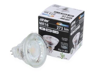 Żarówka MR16 GU5.3  LED line 3W 273lm 36° - b. ciepła