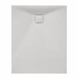 Biały brodzik prysznicowy prostokątny o strukturze kamienia 140x80 cm Riko Hydrosan _________WYSYŁKA 24H__________