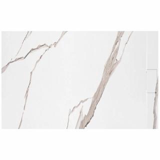 Brodzik prostokątny biały struktura kamienia smc 100x80 Bazalt Carrara White Rea _________________RABAT_10%_W_SKLEPIE_________________
