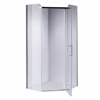 Chromowana kabina prysznicowa pięciokątna 90x90 drzwi uchylne KZ91B _________WYSYŁKA 24H__________