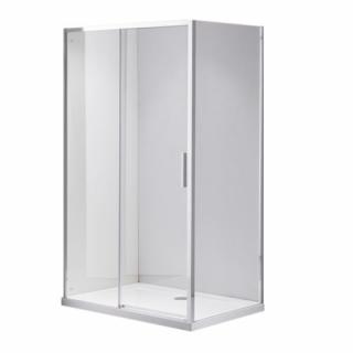 Chromowana prostokątna kabina prysznicowa Super Slim Nova 90x80 drzwi rozsuwane _________WYSYŁKA 24H__________