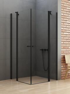 Czarna kabina kwadratowa 80x80 K-4362 New Soleo Black New Trendy _________________RABAT W_SKLEPIE_________________