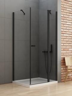 Czarna kabina prysznicowa kwadratowa 80x80 K-4357 New Soleo Black New Trendy _________________RABAT W_SKLEPIE_________________