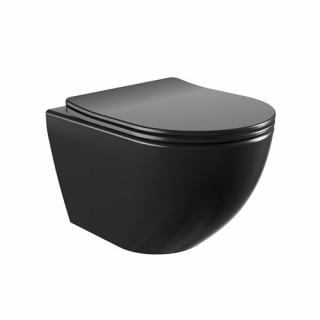 Czarna matowa miska wc wisząca Rimless Nero Tornado NERO-MTB-03 Hydrosan _________WYSYŁKA 24H__________