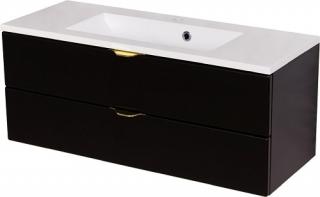Czarna matowa szafka łazienkowa z umywalką 100/2 cm Victa Gante ✖️AUTORYZOWANY DYSTRYBUTOR✖️