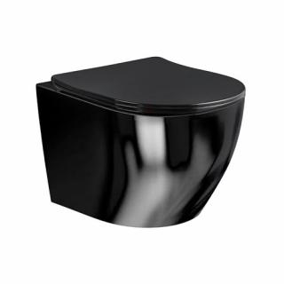 Czarna miska wc wisząca Mizu Rimless 4.0 MIZU-BL-RIM-03 Hydrosan _________WYSYŁKA 24H__________