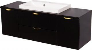 Czarna szafka łazienkowa z umywalką 120 cm Liv Victa ✖️AUTORYZOWANY DYSTRYBUTOR✖️