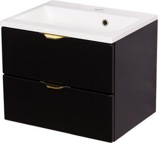 Czarna szafka łazienkowa z umywalką 50 cm Victa ✖️AUTORYZOWANY DYSTRYBUTOR✖️