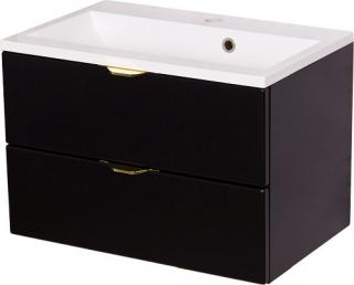 Czarna szafka łazienkowa z umywalką 60 cm Victa ✖️AUTORYZOWANY DYSTRYBUTOR✖️