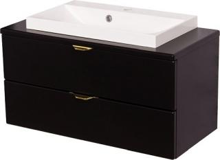 Czarna szafka łazienkowa z umywalką 80 cm Liv Victa ✖️AUTORYZOWANY DYSTRYBUTOR✖️