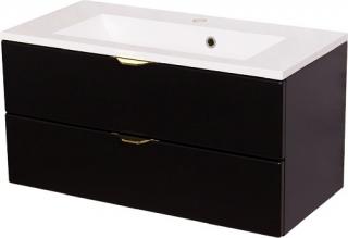 Czarna szafka łazienkowa z umywalką 80 cm Victa ✖️AUTORYZOWANY DYSTRYBUTOR✖️