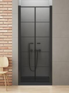 Czarne drzwi prysznicowe 100 cm D-0282A New Soleo Black New Trendy _________________SPRAWDŹ_OFERTĘ_W_SKLEPIE_________________