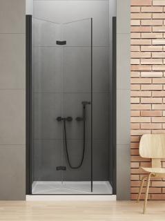 Czarne drzwi prysznicowe 90 cm lewe D-0223A New Soleo Black New Trendy _________________SPRAWDŹ_OFERTĘ_W_SKLEPIE_________________