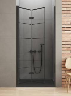 Czarne drzwi prysznicowe 90 cm lewe D-0283A New Soleo Black New Trendy _________________SPRAWDŹ_OFERTĘ_W_SKLEPIE_________________