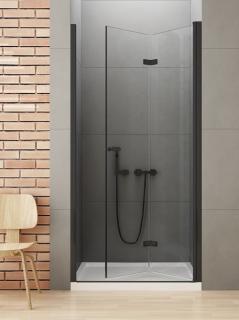 Czarne drzwi prysznicowe 90 cm prawe D-0224A New Soleo Black New Trendy _________________RABAT W_SKLEPIE_________________